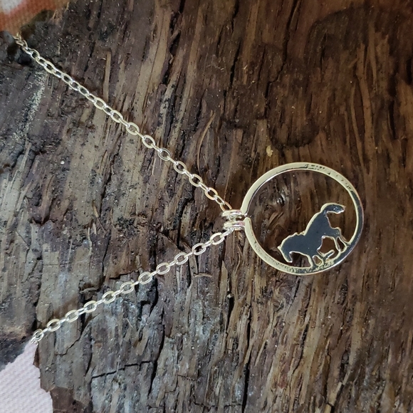 Dainty Horse Necklace. Cowgirl Western Country Rodeo Ranch Vaqueras Pony Cowboy - Picture 5 of 11